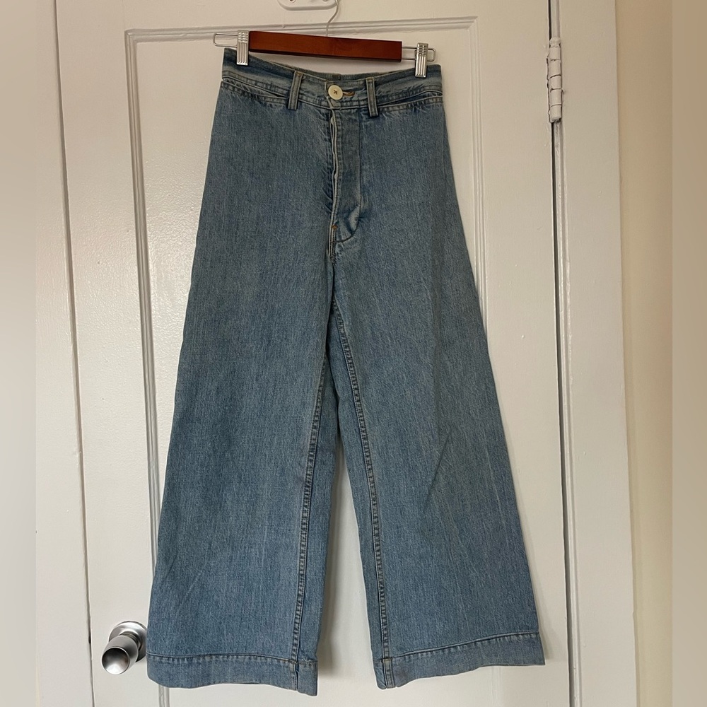 Jesse Kamm Sailor Pants - Cowboy Blue Denim - Picture 2 of 5